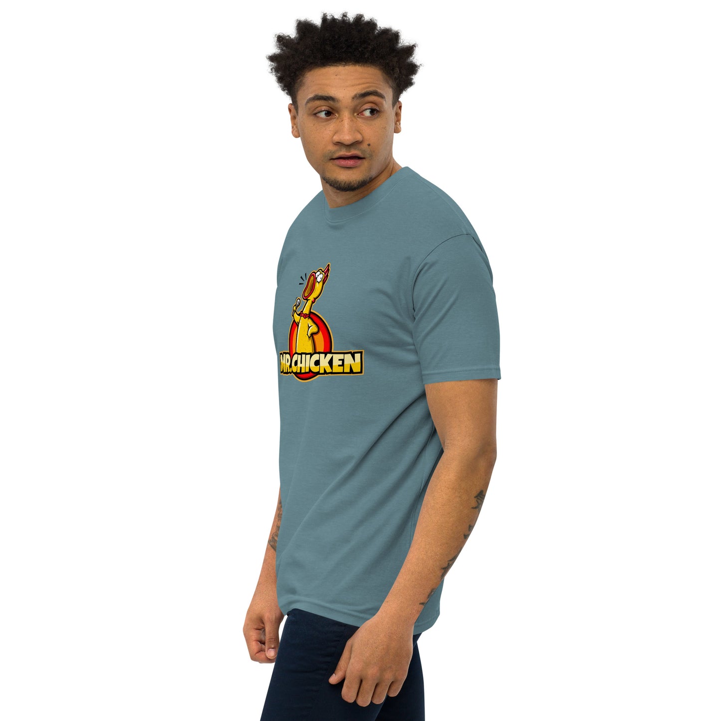 Mr. Chicken "Original" Men's Premium Heavyweight T-Shirt