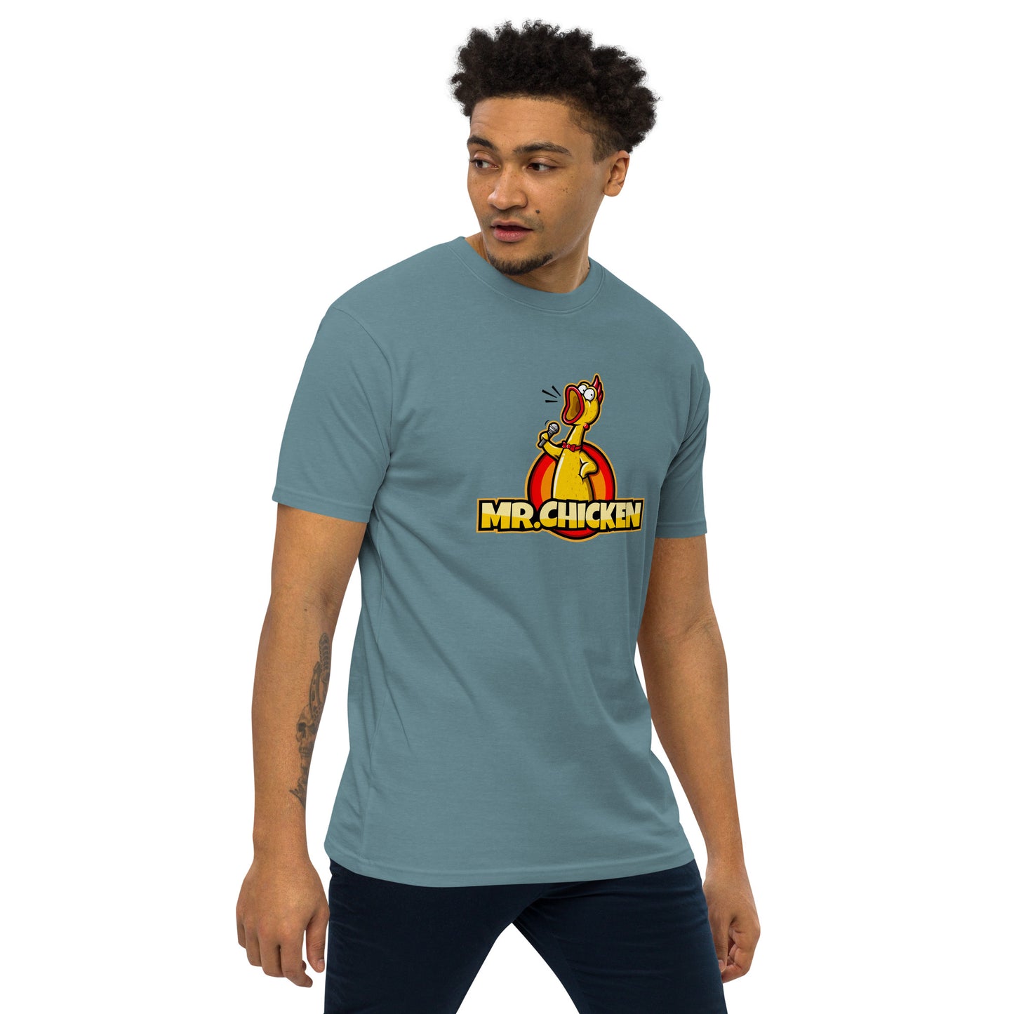 Mr. Chicken "Original" Men's Premium Heavyweight T-Shirt