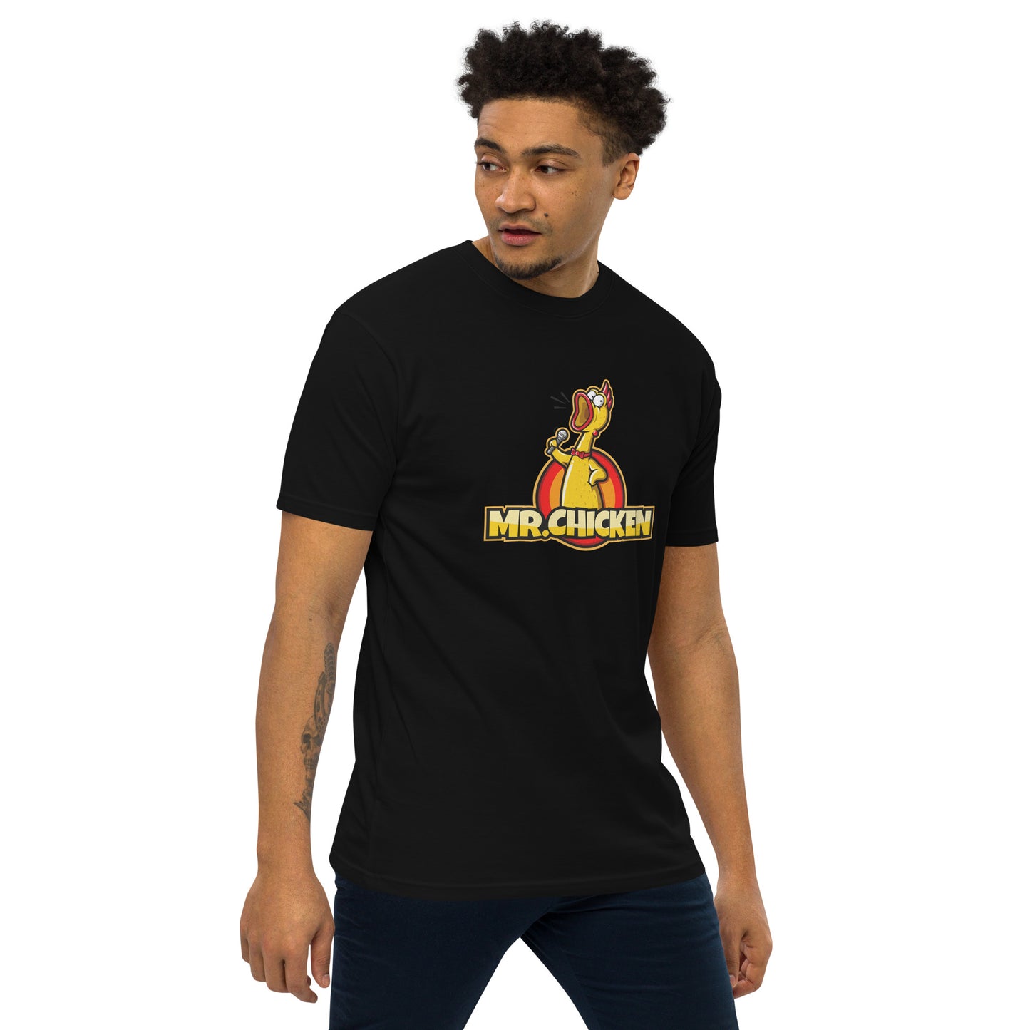 Mr. Chicken "Original" Men's Premium Heavyweight T-Shirt