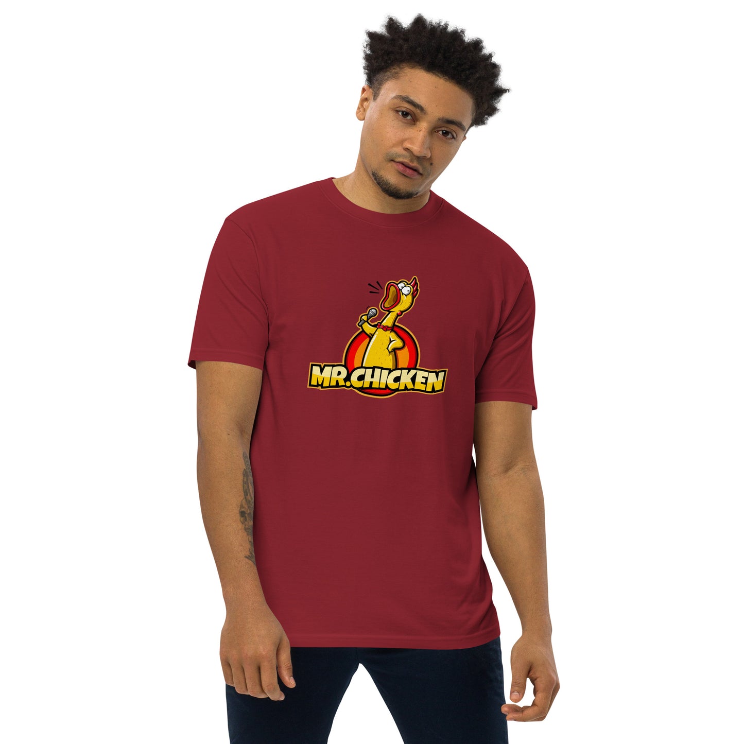 Mr. Chicken "Original" Men's Premium Heavyweight T-Shirt