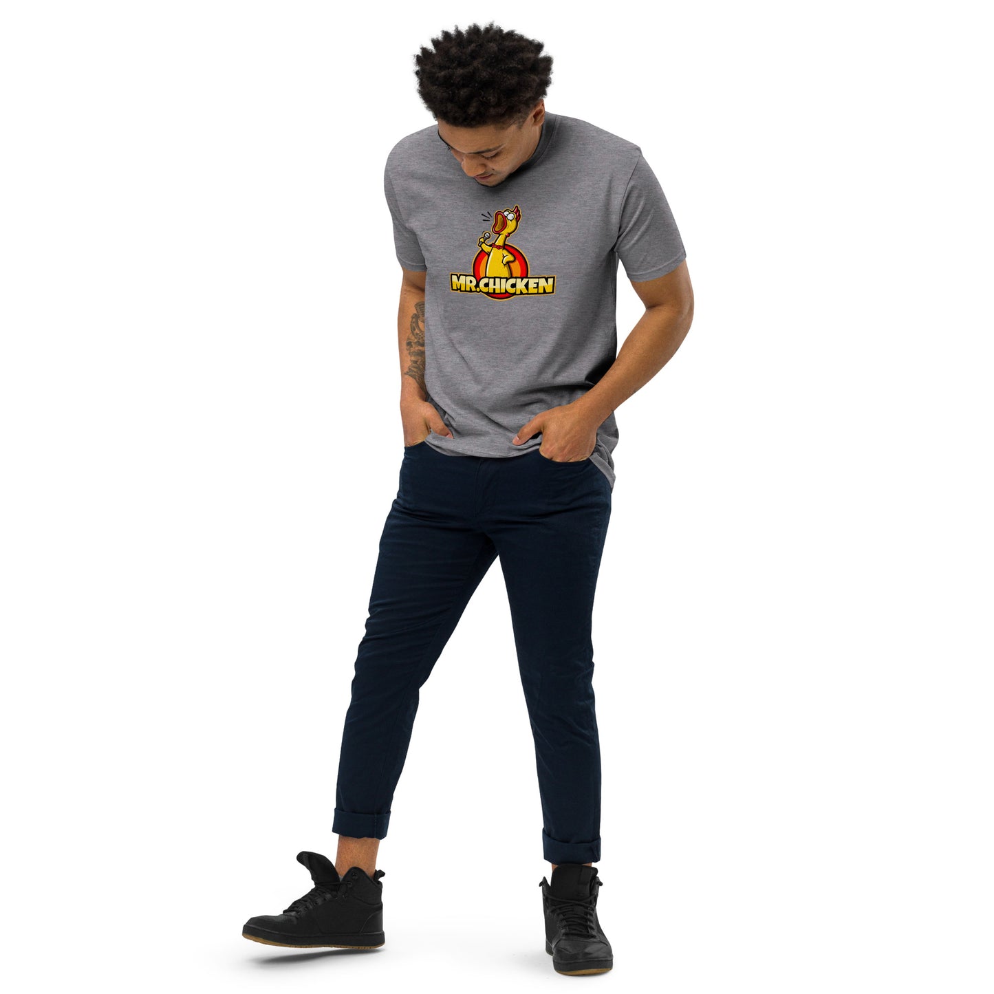 Mr. Chicken "Original" Men's Premium Heavyweight T-Shirt