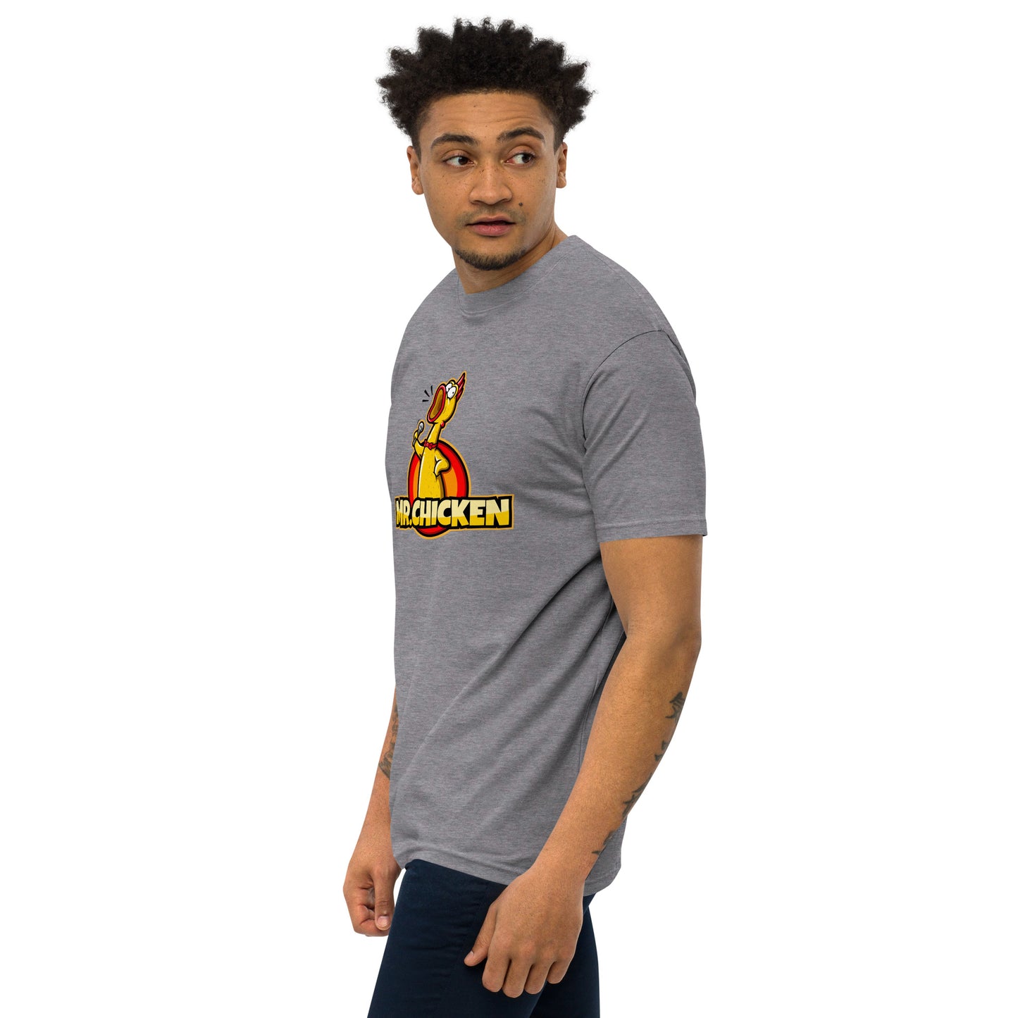 Mr. Chicken "Original" Men's Premium Heavyweight T-Shirt