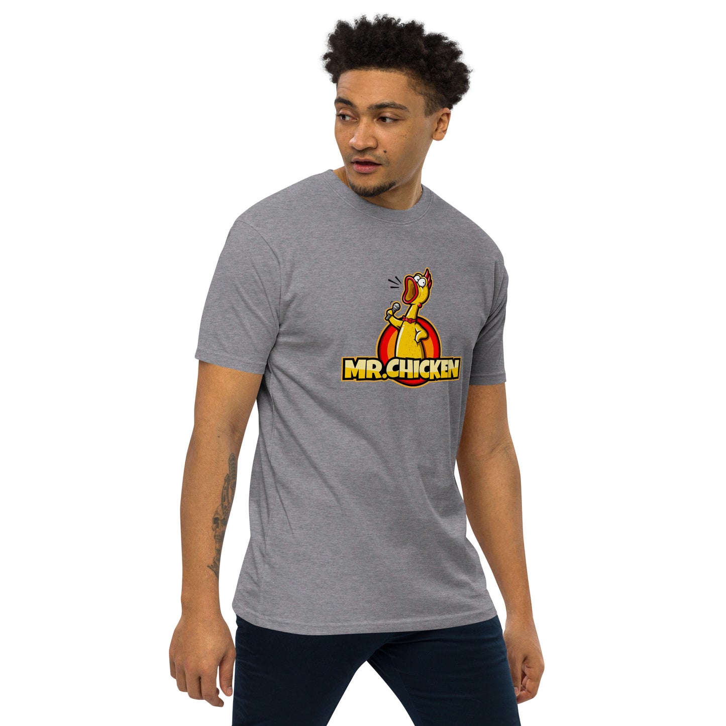 Mr. Chicken "Original" Men's Premium Heavyweight T-Shirt