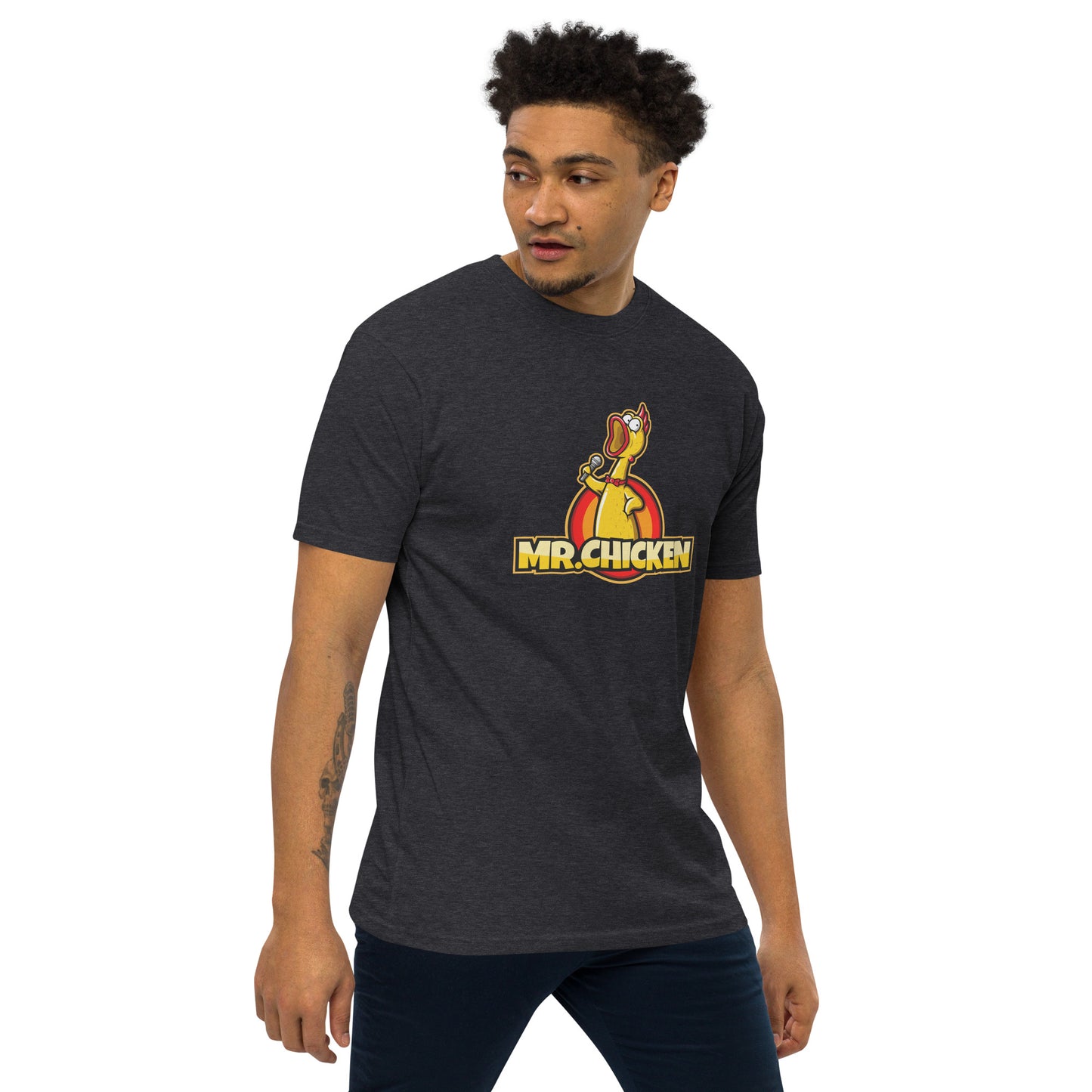 Mr. Chicken "Original" Men's Premium Heavyweight T-Shirt