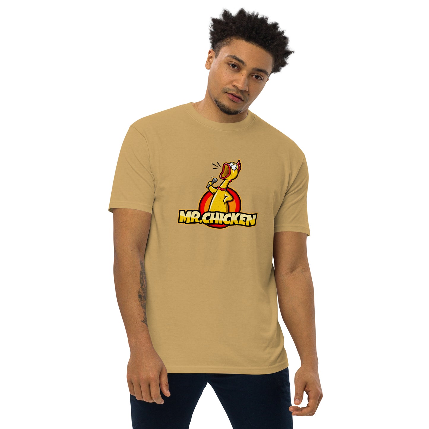 Mr. Chicken "Original" Men's Premium Heavyweight T-Shirt