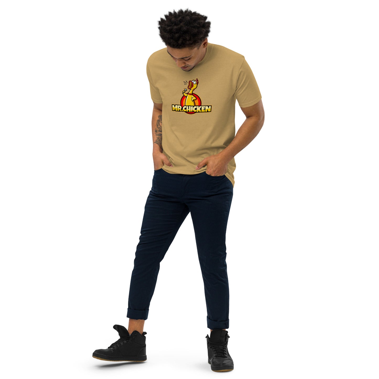 Mr. Chicken "Original" Men's Premium Heavyweight T-Shirt