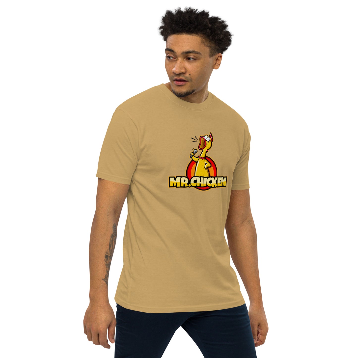 Mr. Chicken "Original" Men's Premium Heavyweight T-Shirt