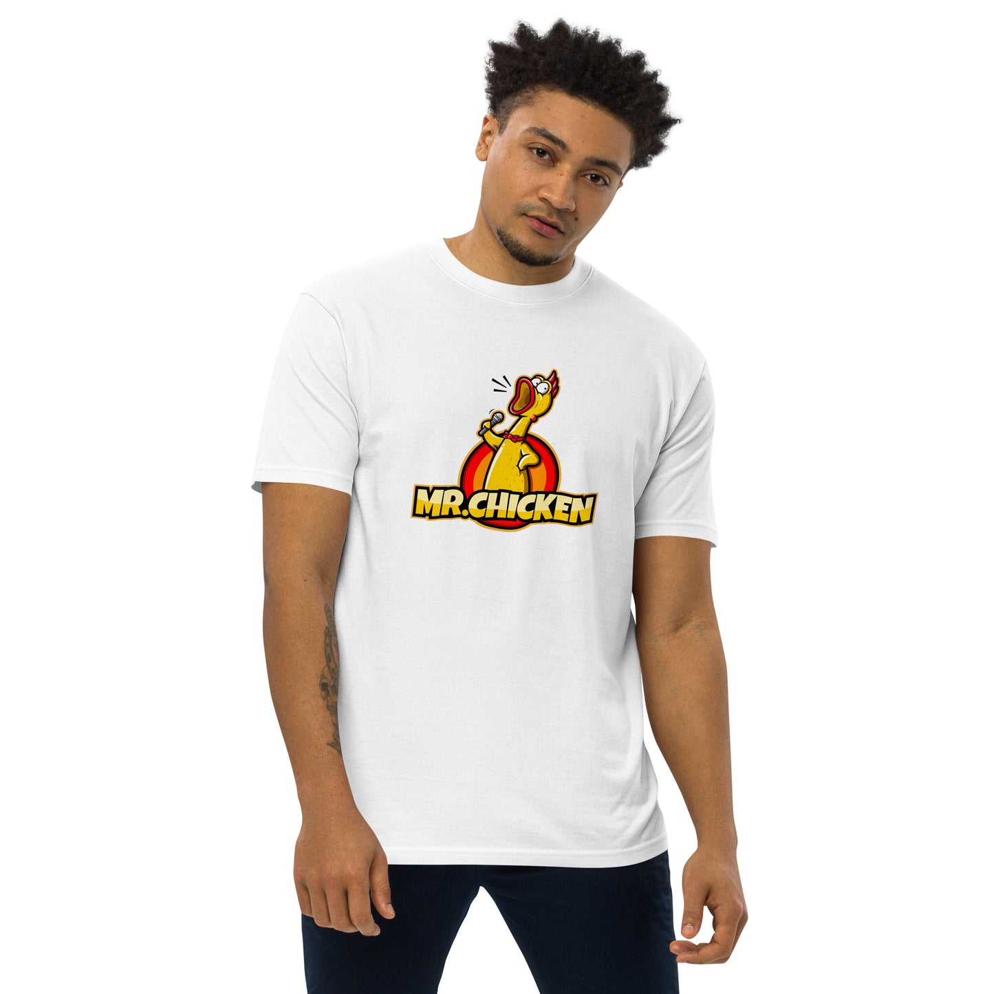 Mr. Chicken "Original" Men's Premium Heavyweight T-Shirt