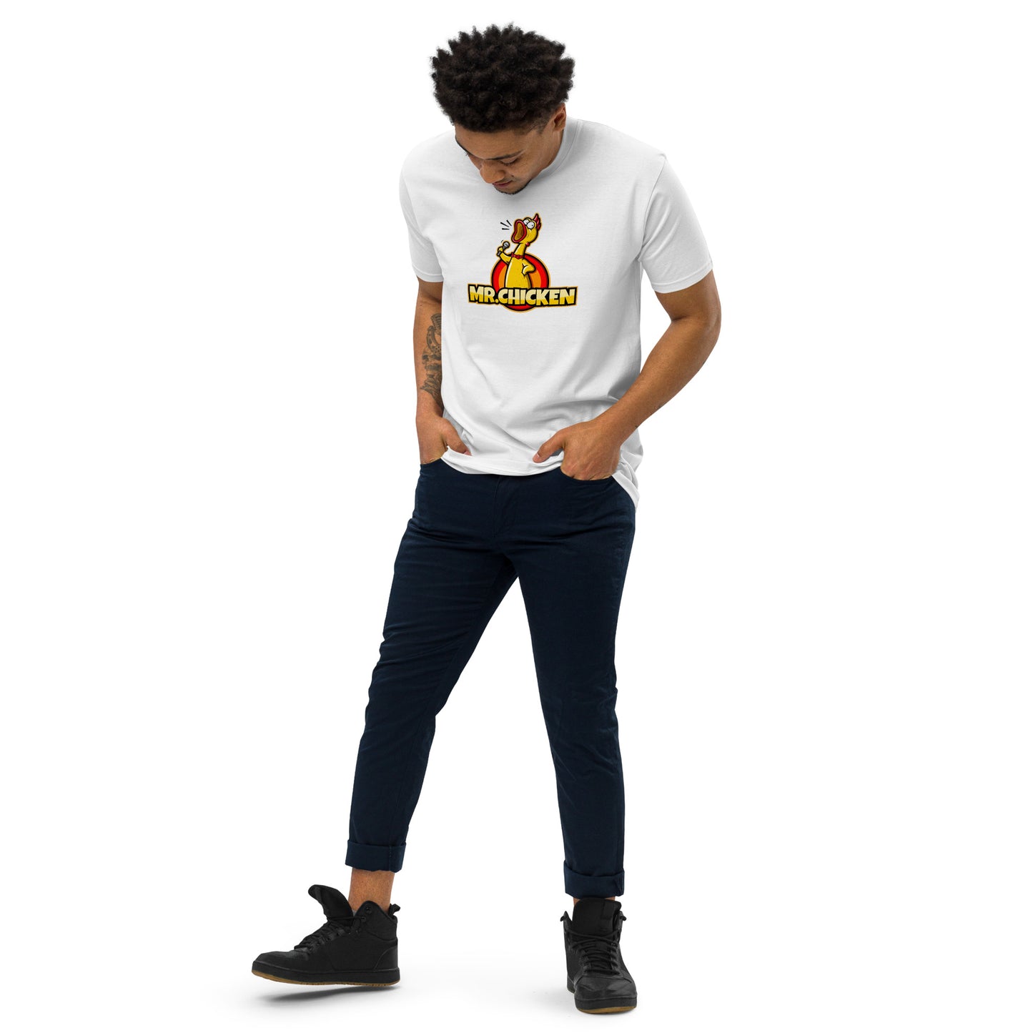 Mr. Chicken "Original" Men's Premium Heavyweight T-Shirt