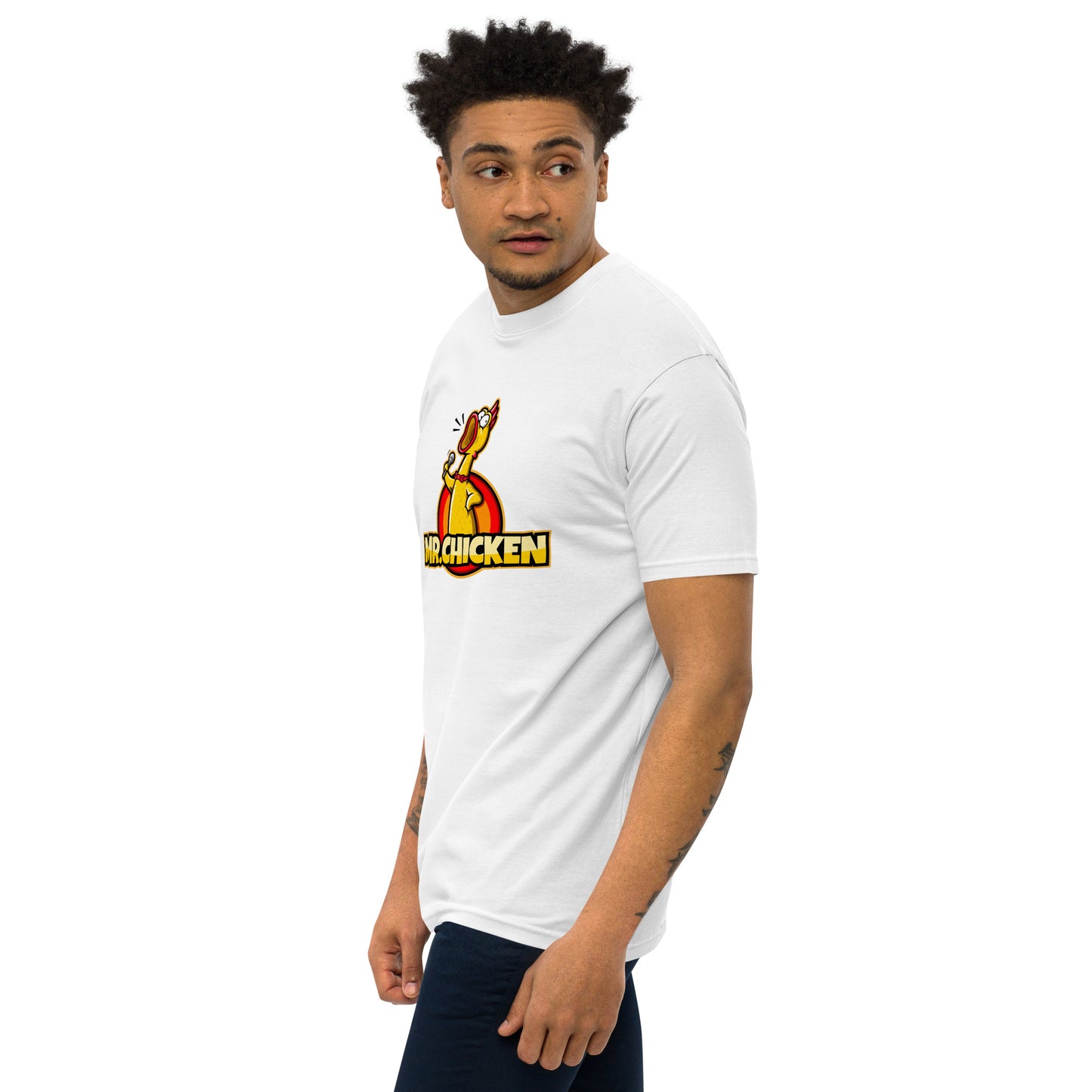 Mr. Chicken "Original" Men's Premium Heavyweight T-Shirt