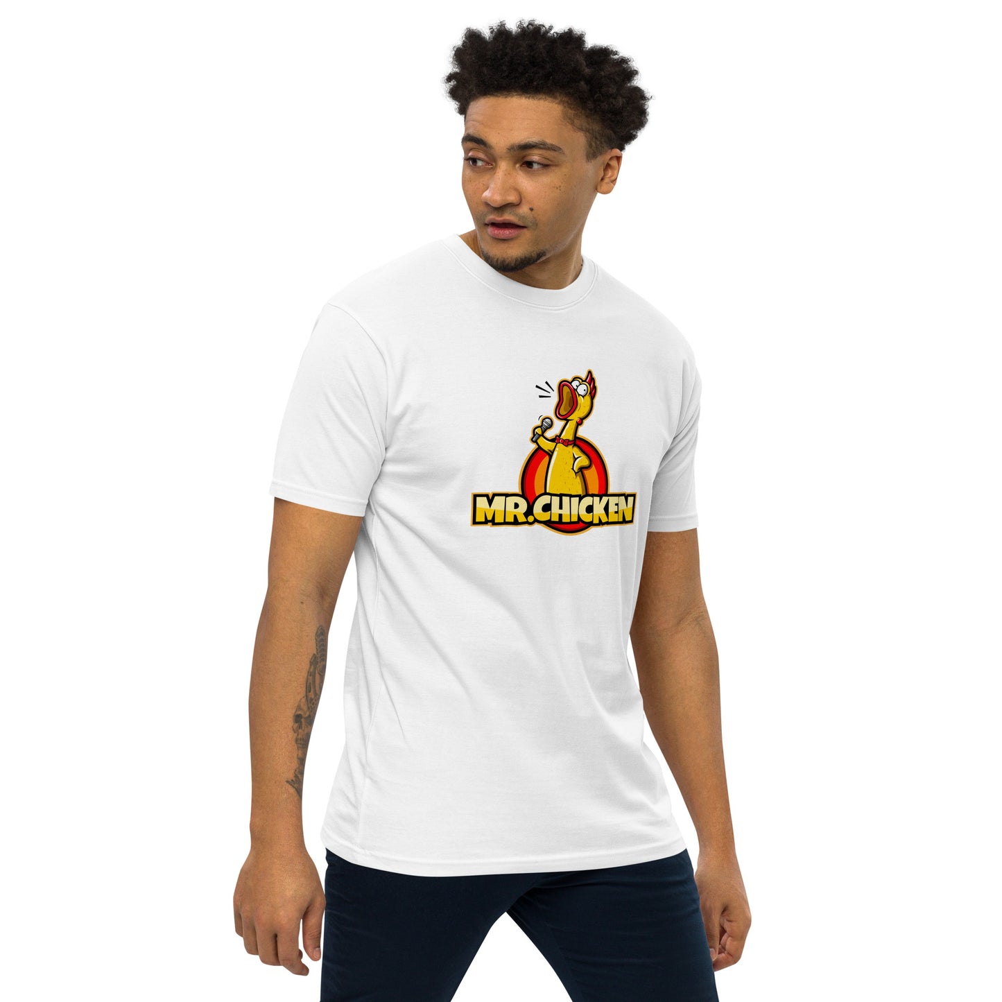 Mr. Chicken "Original" Men's Premium Heavyweight T-Shirt