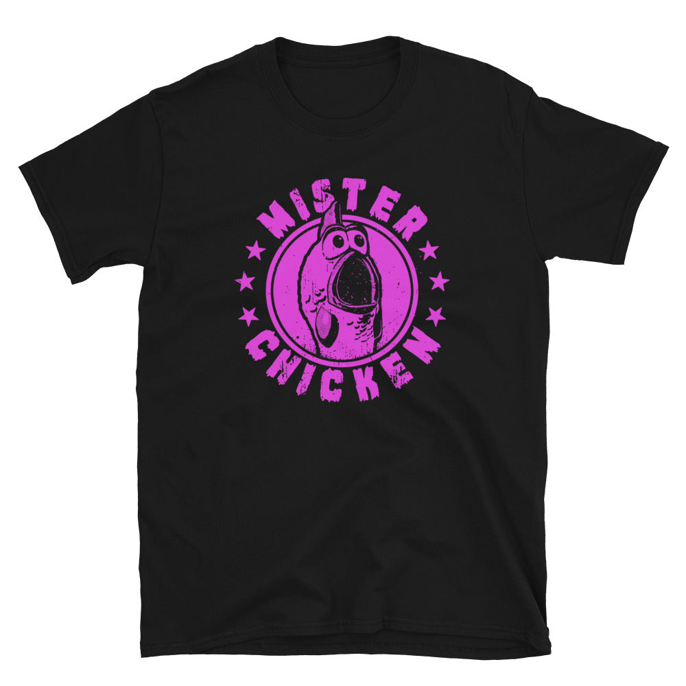 Mr. Chicken Pink Logo T-Shirt