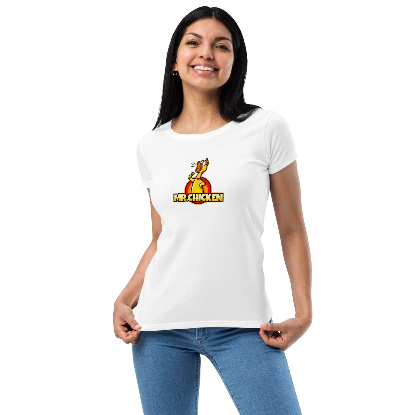 Mr. Chicken "Original" Women’s Fitted T-Shirt